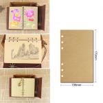 Imitation Leather Cover A5 A6 Brown Kraft Notebook With Daily Weekly Monthly