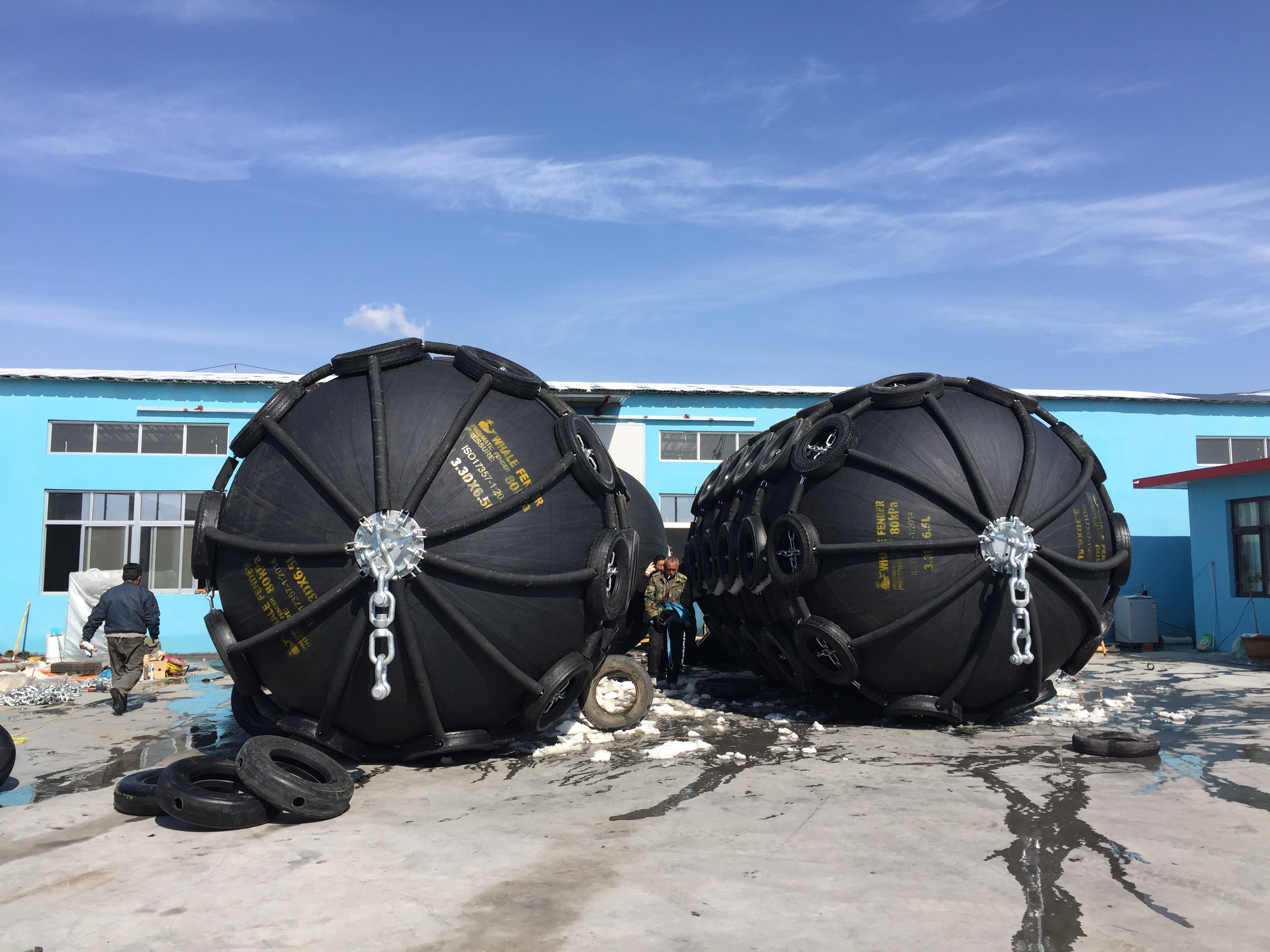 ISO17357 Inflation Marine Rubber Fender 50KPA