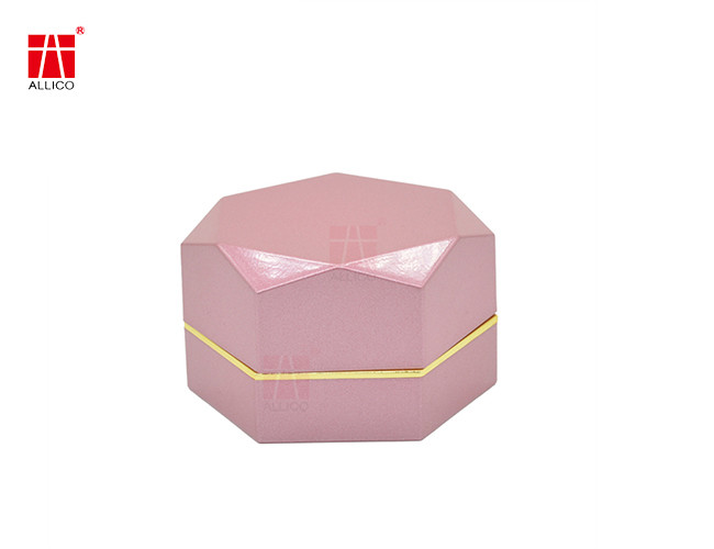 Ring Display Cardboard Jewelry Gift Box 6.5*6.3*4cm with LED Premium Light