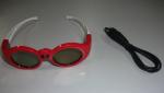 Big Rechargeable Xpand 3D Shutter Glasses For Kids , Movie 3D Glasses