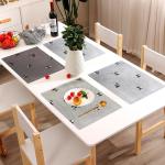 Custom Logo Accepted PVC Small Flower Ginkgo Biloba Pattern Place Mat for