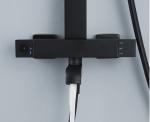 constant temperature Black sprayed Nordic Rain Shower Faucets