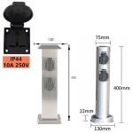 Stainless Steel Outdoor Garden In-ground Lawn Electrical Power Sockets Outlet