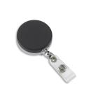 Black ID Card Accessories Retractable Id Badge Reels Belt Clip For Plastic Card