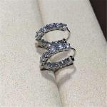 full diamonds earring 18kt gold with white gold or yellow gold or pink gold