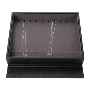 Quality 20 Slots Gray Necklace Display Box , Folding Stackable Jewelry Display Trays wholesale