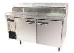 Commercial Pizza Prep Refrigerator With 2 Door Air Cooling Undercounter Chiller
