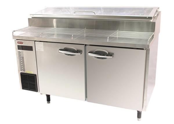 Commercial Pizza Prep Refrigerator With 2 Door Air Cooling Undercounter Chiller