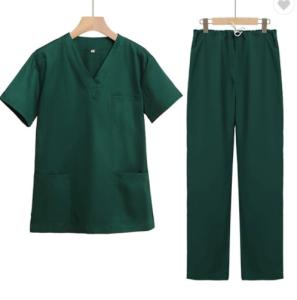 Quality S-2XL Cotton Nurses Scrub BSCI Brush Hand Clothes 180 GSM wholesale