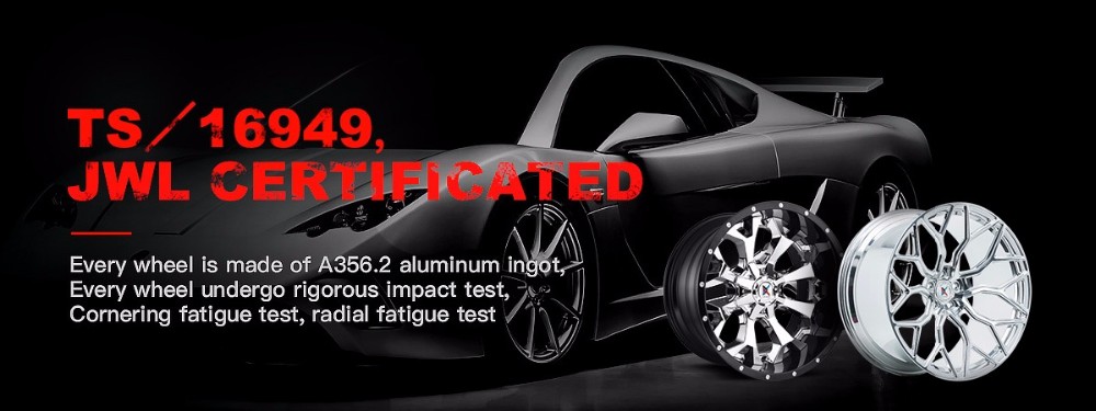 A356.2 Matte Black Polished 17inch Off Road Rims