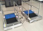 AC220 Kitchen Shoe Sole Cleaning Machine With Handrail , Cleaning By Water To