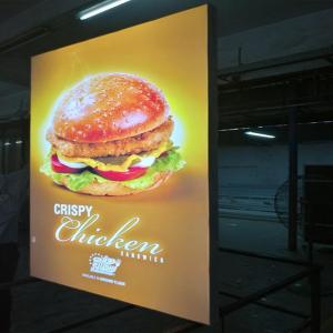 Quality 1.2m Height Indoor LED Light Box Display Stand Floor Standing Silver / Black Color wholesale