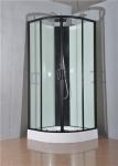 Circle Quadrant Shower Cabin with white acrylic tray and roof
