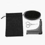 Beard Brush And Santalwood Hair Comb Set With Customized Private Logo For Men