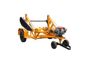Quality 3 Ton Cable Reel Trailer Underground Cable Installation Tools With Diesel Engine Winch wholesale