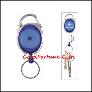 Quality promotion gift printed logo badge reel Keyrings wholesale