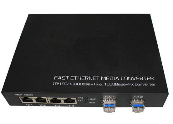 1000 Base - Fx Fiber Optic Switch For Industry 850nm / 1310nm / 1550nm