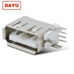 10mm Usb Female Solder Connector , Side Plug Usb 3 Female Connector Short Body