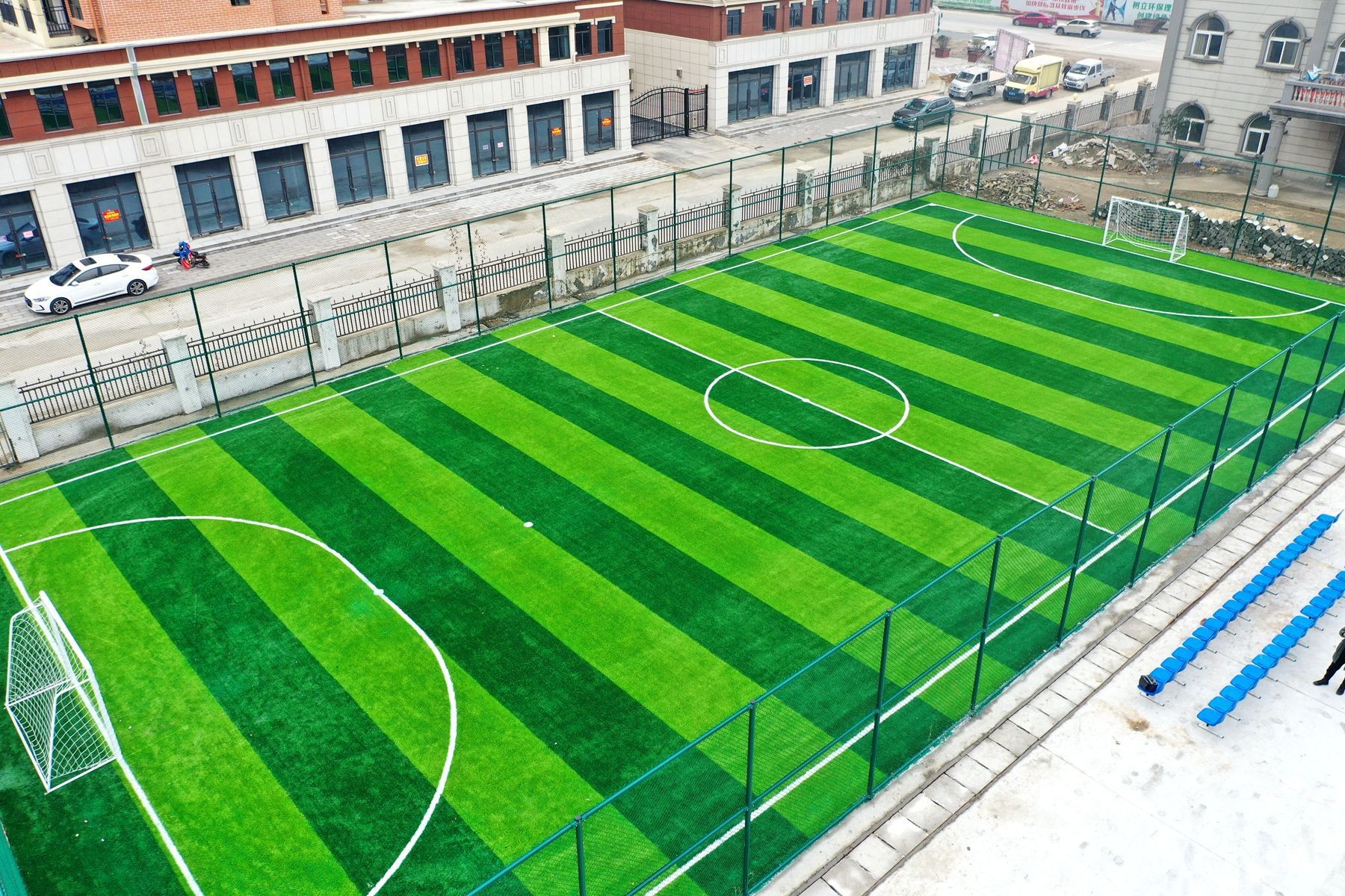 Durable Soccer Football Artificial Grass Turf 50mm PE Monofilament Yarn 170 S/M