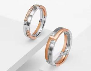 Quality 13g Gold Diamond Couple Rings wholesale