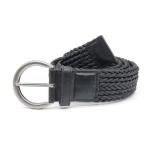 110cm Length Business Mens Elastic Stretch Belts Woven Waxed Polyester Strip