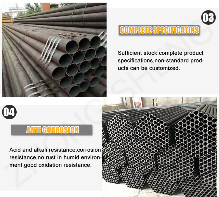 ASTM A53 A36 Schedule 40 Carbon Steel ERW Welded Structure Pipe for Construction Technical Square Rectangular Round