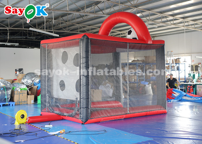 Inflatable Football Toss Game PVC Tarpaulin Inflatable Soccer Batting Cage Football Speed Tent 2.5*3.5*3.6m