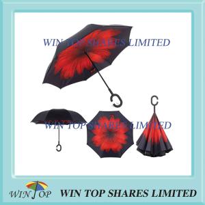 Quality Daisy design handfree reversed Umbrella from umbrella supplier wholesale