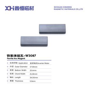 Quality High Temperature Resistance Inverter Motor Segment Ferrite Arc Magnet W3087 wholesale