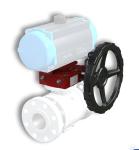 Customizable Cast Aluminium Ball Valve Gearbox Protection Rating Ip 65