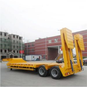 Quality Customizable 2-Axis 40t Automatic Ramp Low Bed Trailer for Heavy Duty Transport wholesale