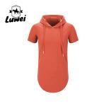 Over Size Knitted Hip Hop Mens Gym Short Sleeve Streetwear Clothing Blank Long