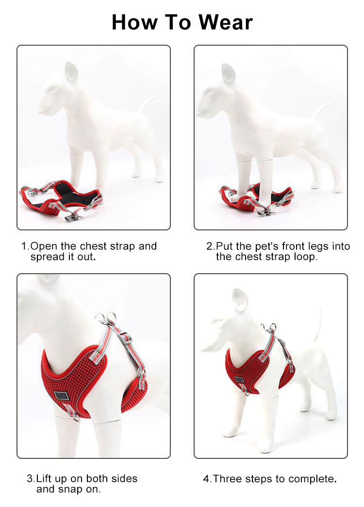 Baby Blue Pet Vest Harness Reversible Personalised Dog Harness