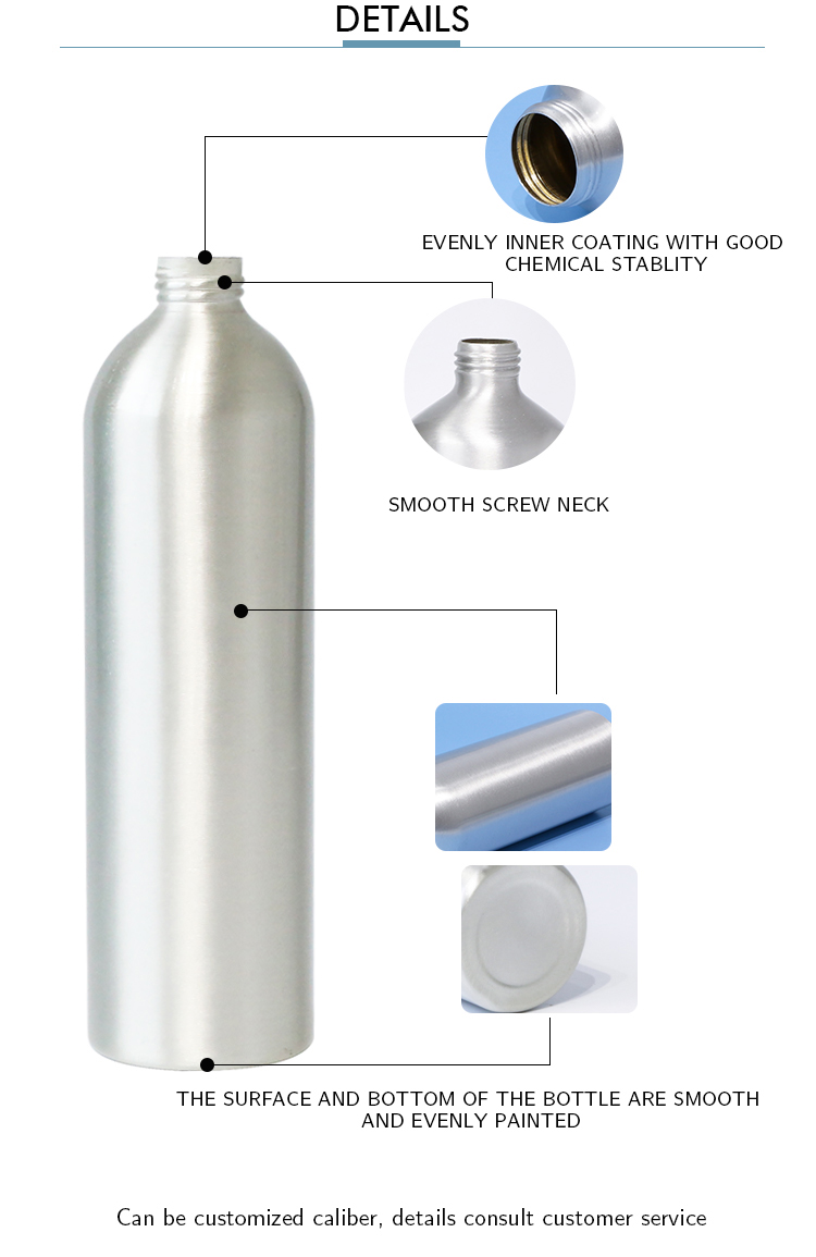 100ml Mist Spray Aluminum Cosmetic Bottles Custom Printing