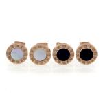 New Gold/Rose/Silver Color Stud Earrings Fashion Famous Brand Jewelry Wedding