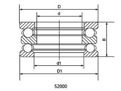 Quality Double Direction Thrust Ball Bearings 52204 wholesale