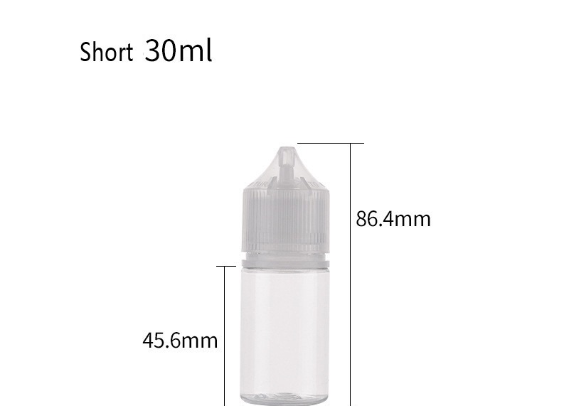 Dropper bottle (Transparent Blue) REUSABLE, Child Resistant Cap, Easy Drip Tip Applicator Dropper Bottles with Squeeze D