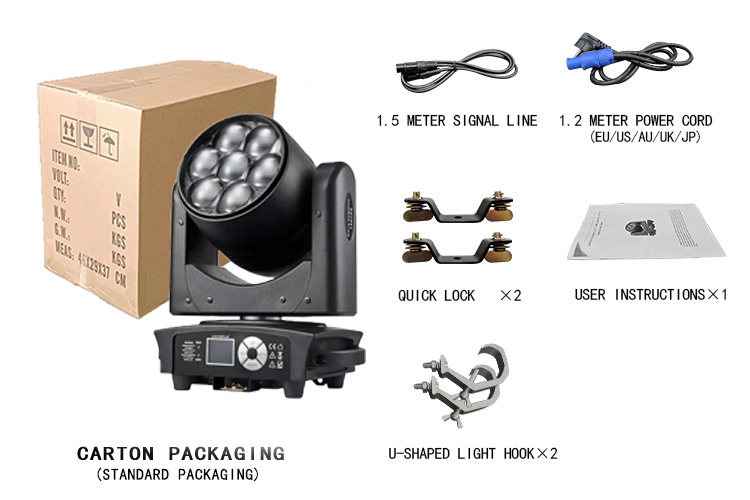 Project Installation 300w Moving Head RGBW 4in1 Wash Effect LED Lights for Wedding Stage