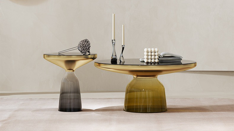 Living Room Glass Table Top Coffee Table Elegant Design