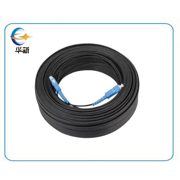 OEM Black Fiber Optic Patch Cord For Stable Data Transmission UPC APC Connector