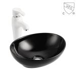 Sleek And Elegant Oval Ceramic Art Bathroom Sink Counter Top Wash Basin