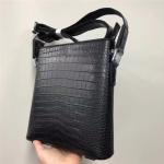 Matt Finish Genuine Alligator Skin Men Small Messenger Bag Authentic Crocodile