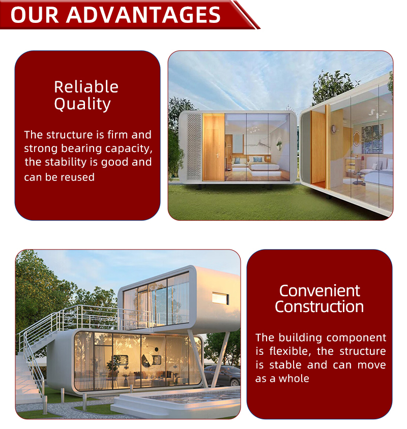 Modern Design Luxury Capsule Mini Space Capsule Home with Online Technical Support