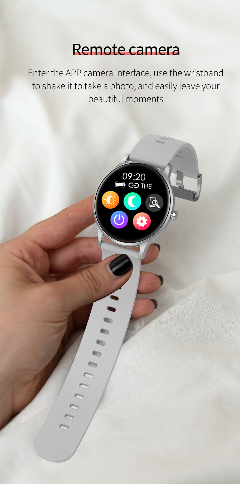 Waterproof IP67 Round Smart Watch With Multiple Messages Push