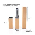 2.5g Clear Lip Balm Containers Luxurious Brown Metallic Exterior Antique
