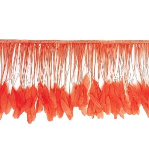 Quality Party Decoration Stripped Coque Feather Fringe Trim with Satin Ribbon Tape 15-20 cm wholesale