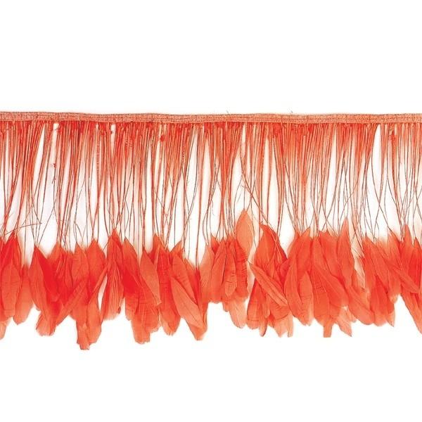 Party Decoration Stripped Coque Feather Fringe Trim with Satin Ribbon Tape 15-20
