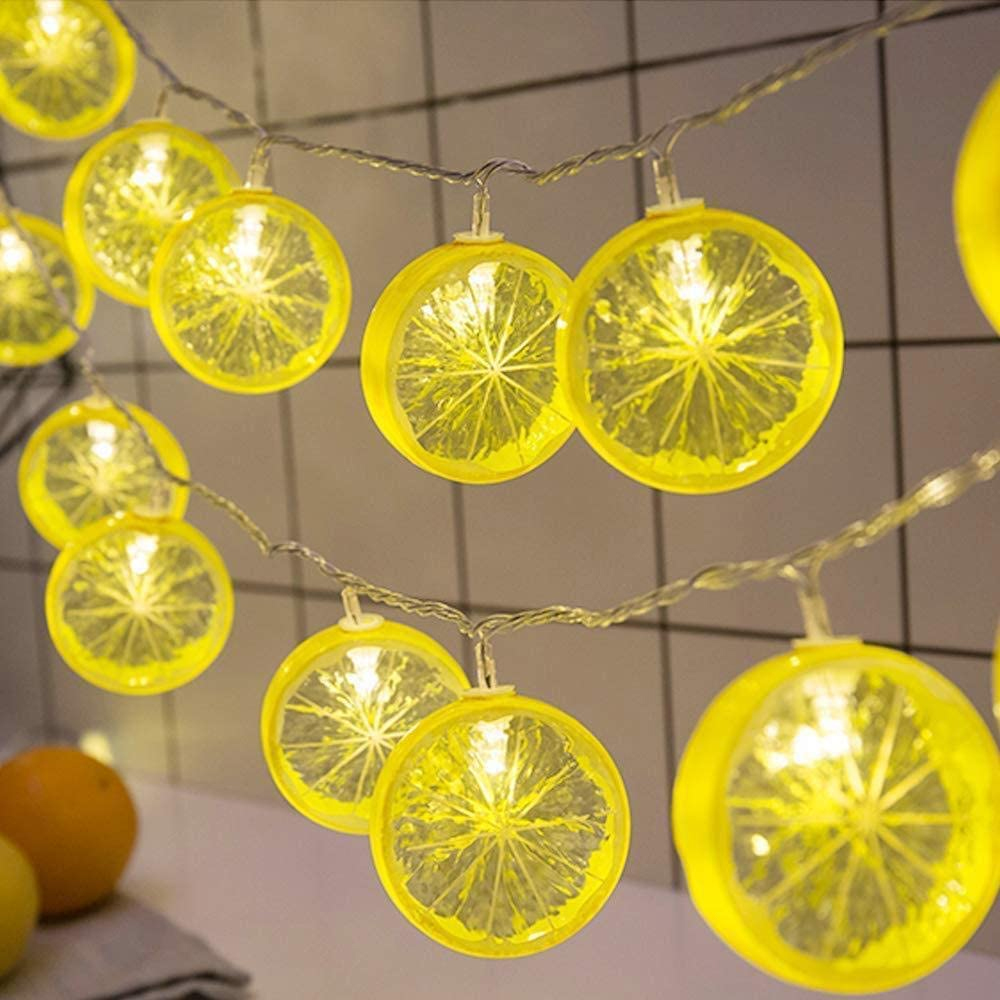 20 LEDS Lemon 3M/4M String Lights Battery Operated LED String Fairy Lights Solar Garlands Garden Christmas Decor For Outdoor