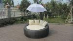 Home / Office Leisure Outdoor Rattan Daybed With White Cushion