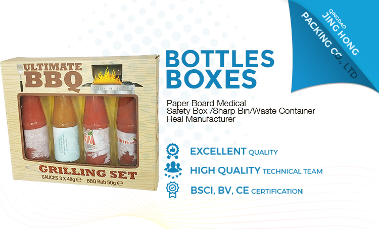 Customized Size Paper Board Box Classic Style For Sauce Bottles